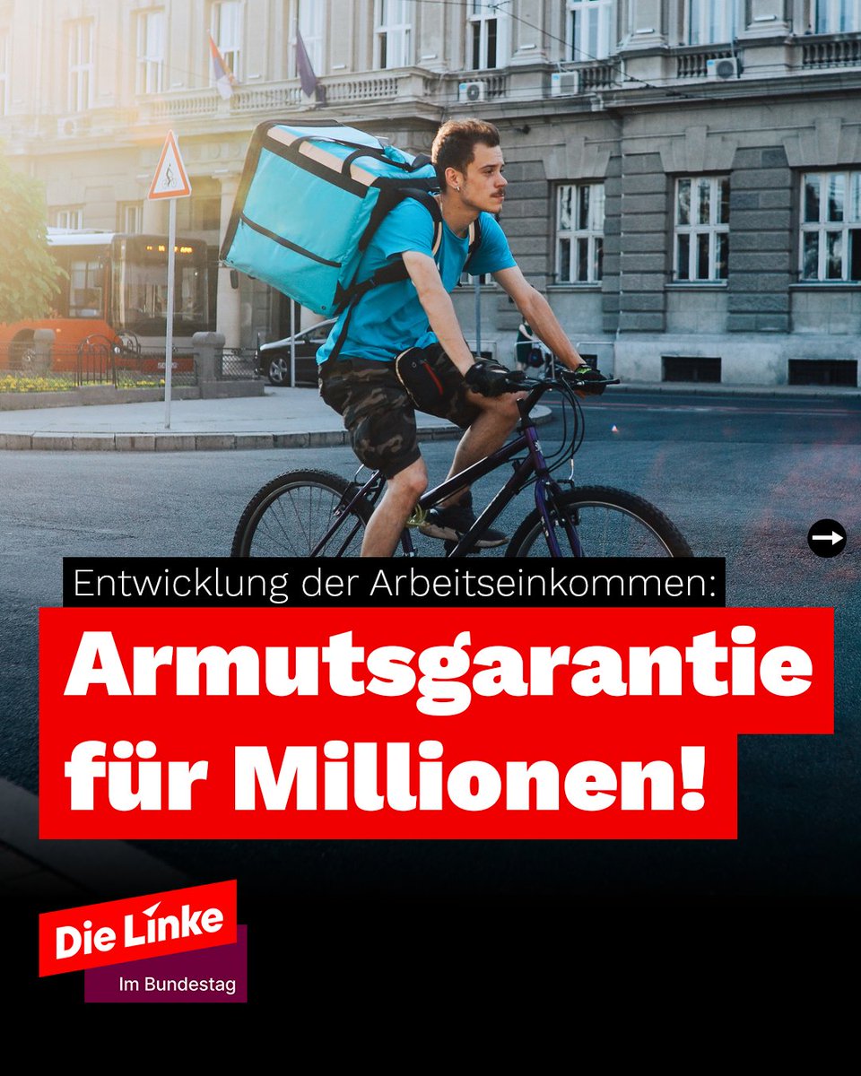 dielinkebt's tweet image. Die Einkommensarmut in Deutschland ist hausgemacht – doch die Bundesregierung ist nicht an Lösungen interessiert.
Fast die Hälfte aller arbeitenden Menschen wird spätestens zur Rente armutsgefährdet sein. Auch
der aktuelle Mindestlohn- beschluss ändert daran
nichts!
Es…