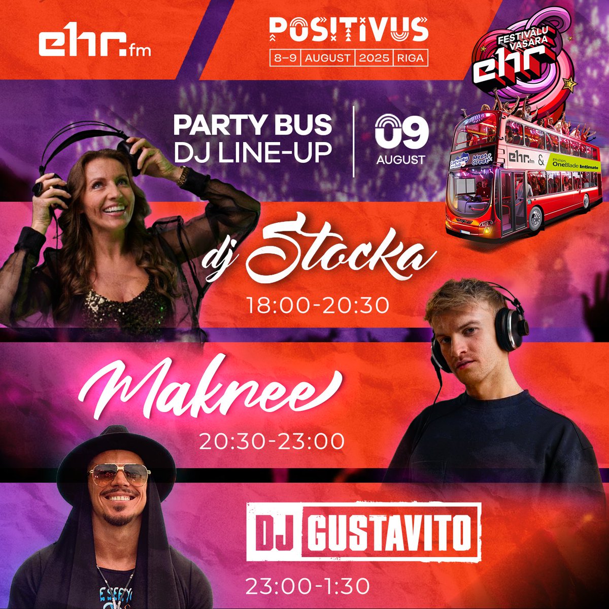 positivus's tweet image. Dejas un mūzika ir neatņemama festivālu sastāvdaļa, bet kur tā pa īstam “noraut jumtu” Positivus festivālā? Pie EHR Party Bus - ar karstām ballītēm un jaudīgajiem EHR &amp;amp; radio SuperHits DJ’iem! 💥

Sagatavojies lēkāt un tiekamies Positivusā 8. un 9. augustā Rīgā, Lucavsalā! ❤️‍🔥