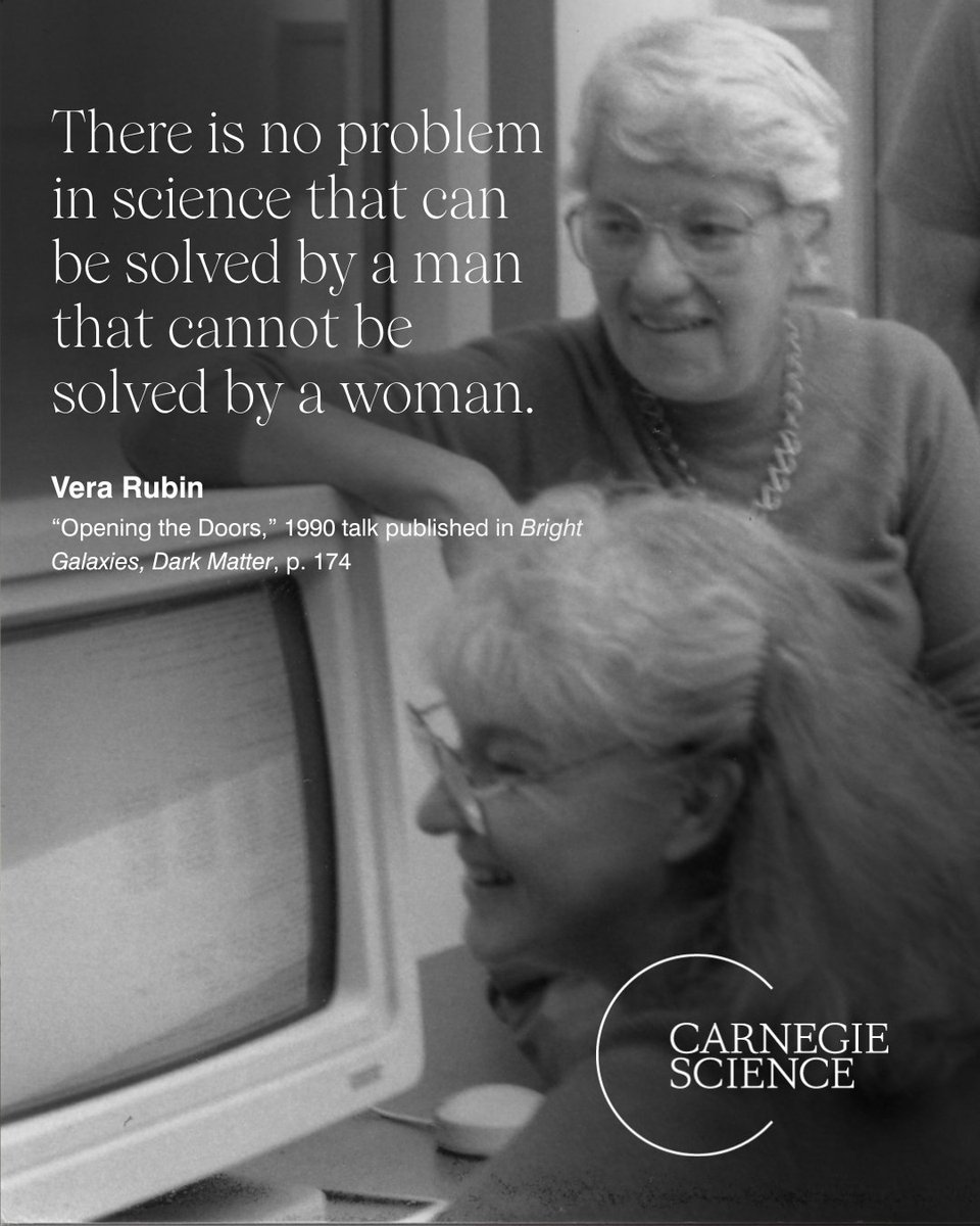 carnegiescience's tweet image. Vera Rubin didn’t just change our understanding of the universe. Her advocacy helped open doors for generations of women in astronomy.
Stay inspired👇
carnegiescience.edu/news/10-inspir…
#CaptureTheCosmos #ScienceQuotes #StayCurious #MondayMotivation #WomeninSTEM