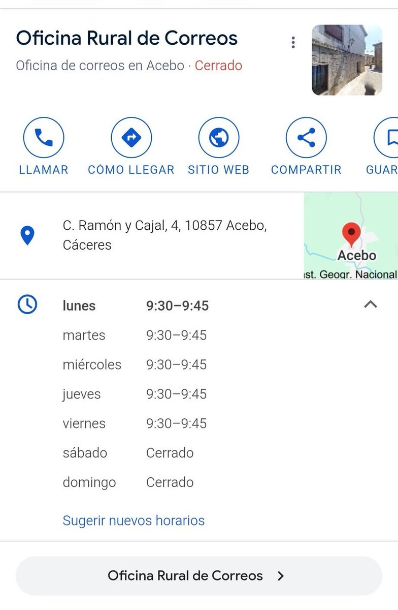 mi objetivo en la vida es acabar trabajando en esta oficina de Correos