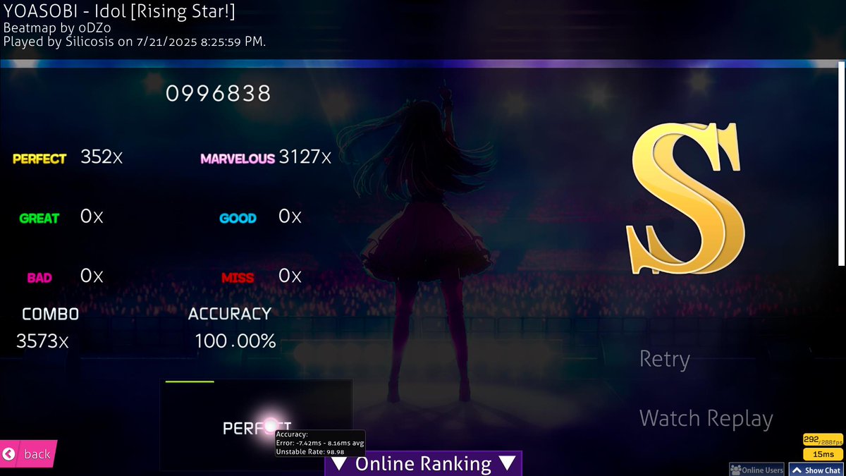 SilicosisNotET's tweet image. 0DZ0 IDOL
352 perfecfts
FIRST 100% SS IN THE PHILIPPINES!!!
Global #16
Yipee!Yipee!Yipee!Yipee!Yipee!Yipee!Yipee!Yipee!
