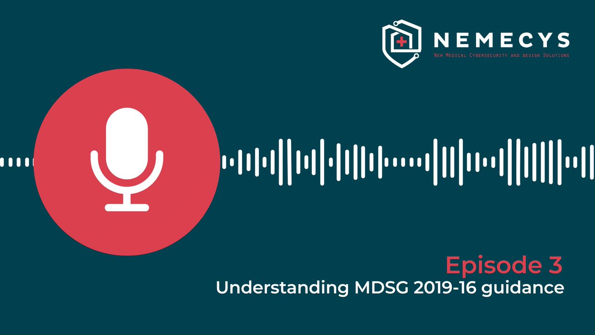 🎧 New #Podcast Episode!

Ep.3 – Understanding MDSG 2019-16

What’s the impact of EU guidance on #cybersecurity for connected #medicaldevices? We unpack what MDSG 2019-16 means, why it matters, and how it aligns with #NEMECYS_eu goals.

Listen now 🔗youtu.be/bHf0tWQlaTY?si…