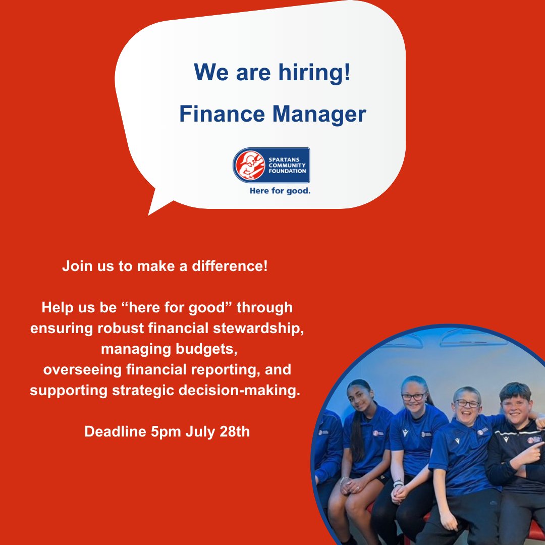 Spartans_CF's tweet image. Reminder!
We are hiring for the post of Finance Manager! Deadline July 28th. Full information available here: spartanscf.com/blog/we-are-hi…
