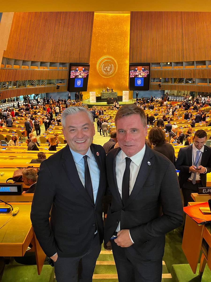 EESC_President's tweet image. Great to reconnect with MEP @RobertBiedron 🇵🇱 at #HLPF2025.
Together we push for EU ambition, strong partnerships and a people-first approach to the #SDGs.
#Agenda2030