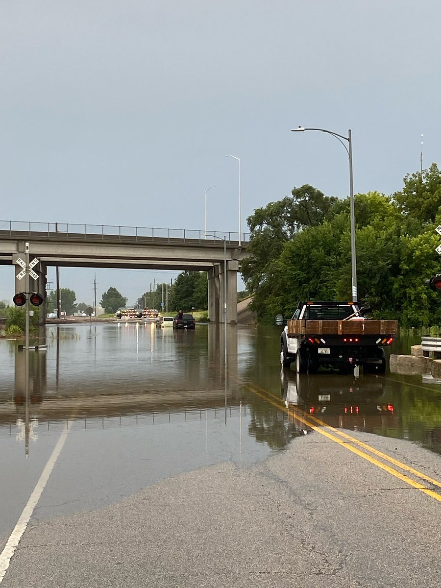 Santa Fe Trail Drive is closed between 105th Street and College Boulevard due to high water. Please use alternate route. ⚠️

Remember: If you see flooding, turn around — don’t drown.