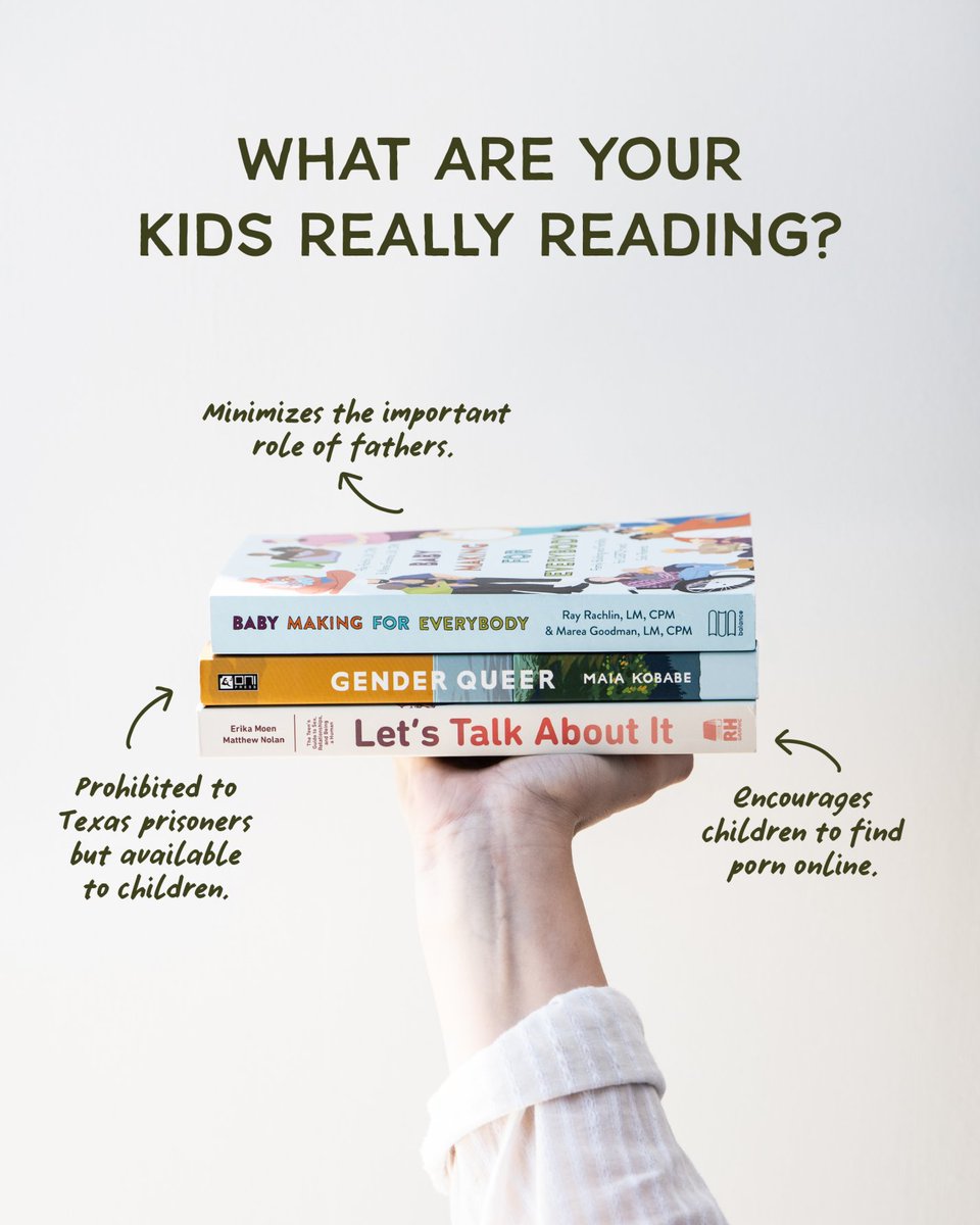 protect_txchild's tweet image. What’s really on your child’s school library shelf? You might be surprised.
It’s time to expose the truth & protect our kids. Visit the link below to learn more:
forms.protectingtexaschildren.com/landing/behind…