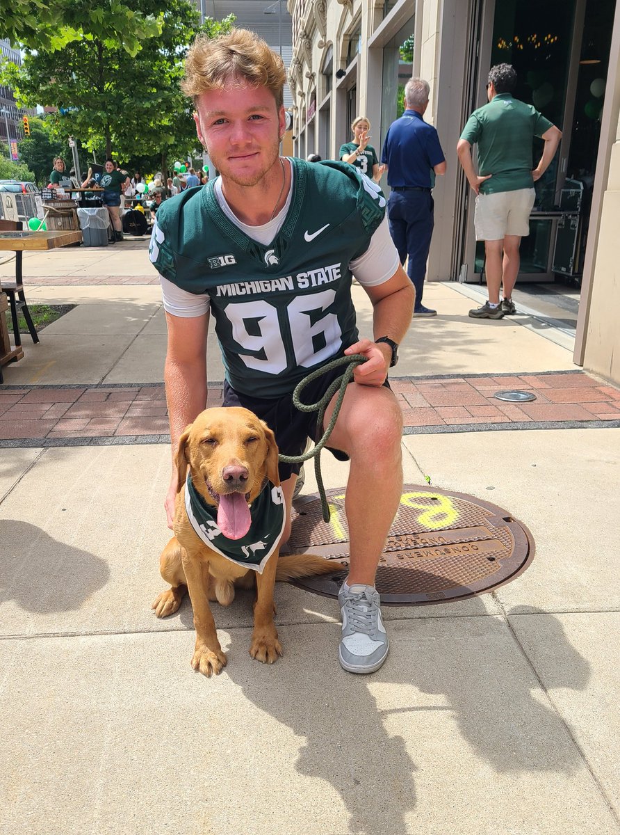 Zeke 🥏 the Wonderdog🐕 (@msuzeke) on Twitter photo Stay tuned for some exciting things this season between myself & <a href="/RyanEckley1/">Ryan Eckley</a>
Not only is he a top rated punter, he & I will be testing his throwing arm & frisbee skills🥏🐕, so give this lad a follow and watch fun things unfold! <a href="/MSU_Football/">Michigan State Football</a> <a href="/MSU_Athletics/">Michigan State Athletics</a> Stay tuned for some exciting things this season between myself & <a href="/RyanEckley1/">Ryan Eckley</a>
Not only is he a top rated punter, he & I will be testing his throwing arm & frisbee skills🥏🐕, so give this lad a follow and watch fun things unfold! <a href="/MSU_Football/">Michigan State Football</a> <a href="/MSU_Athletics/">Michigan State Athletics</a>
