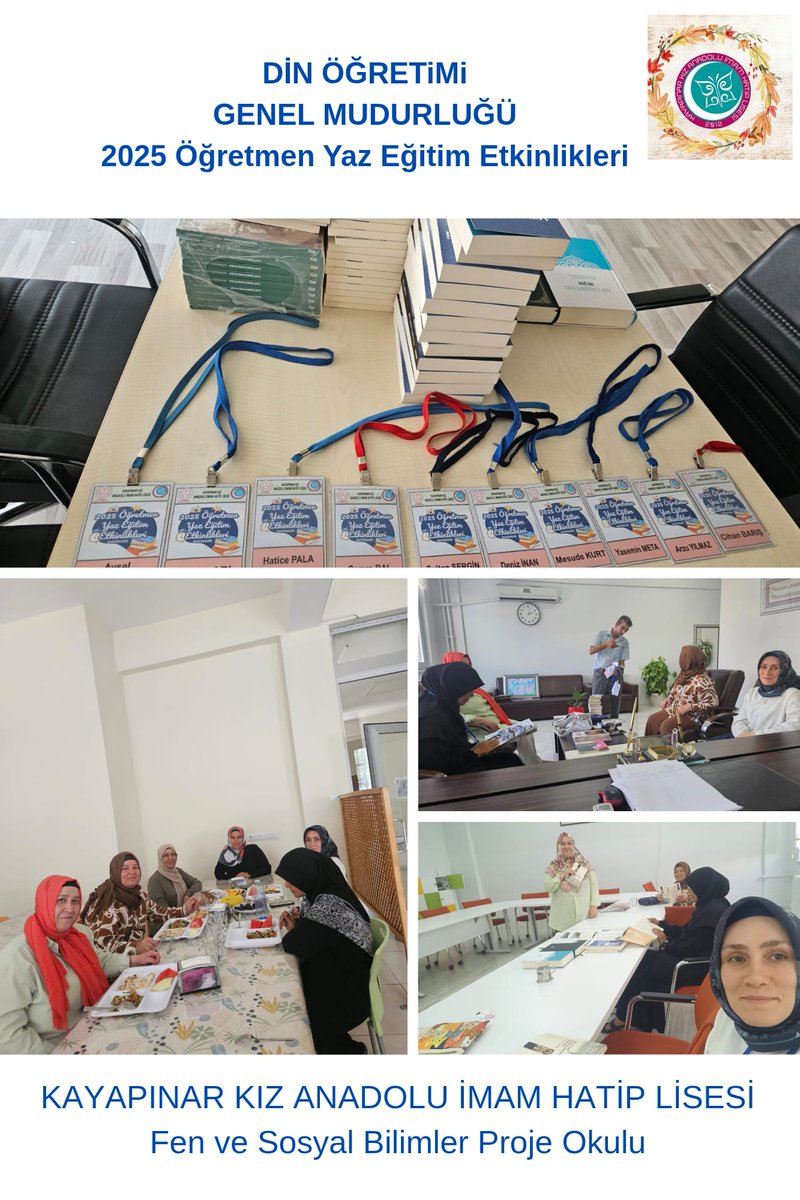 <a href="/meb_dinogretimi/">MEB Din Öğretimi Genel Müdürlüğü</a> Genel Müdürlüğümüzün,
 2025 Yaz Etkinlikleri kapsamında çalışmalarımıza başladık.
<a href="/tcmeb/">Millî Eğitim Bakanlığı</a>
<a href="/Diyarbakirmem/">Diyarbakır İl Millî Eğitim Müdürlüğü</a> 
<a href="/kayapinarmem/">Kayapınar İlçe Milli Eğitim Müdürlüğü</a>