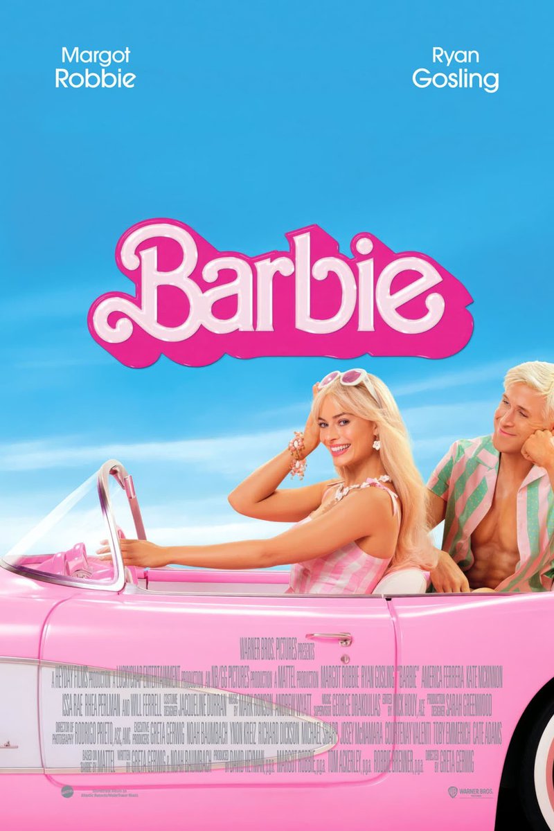 PortalWarnerBR's tweet image. O FENÔMENO DA DÉCADA!

'BARBIE' dirigido por Greta Gerwig e estrelado por Margot Robbie está completando 2 ANOS de lançamento hoje!

Com um orçamento de US$ 128–145 milhões, arrecadou US$ 1,447 bilhão globalmente.

#Barbie #WarnerBros 
#Barbiemovie #movie 
#MargotRobbie #movies