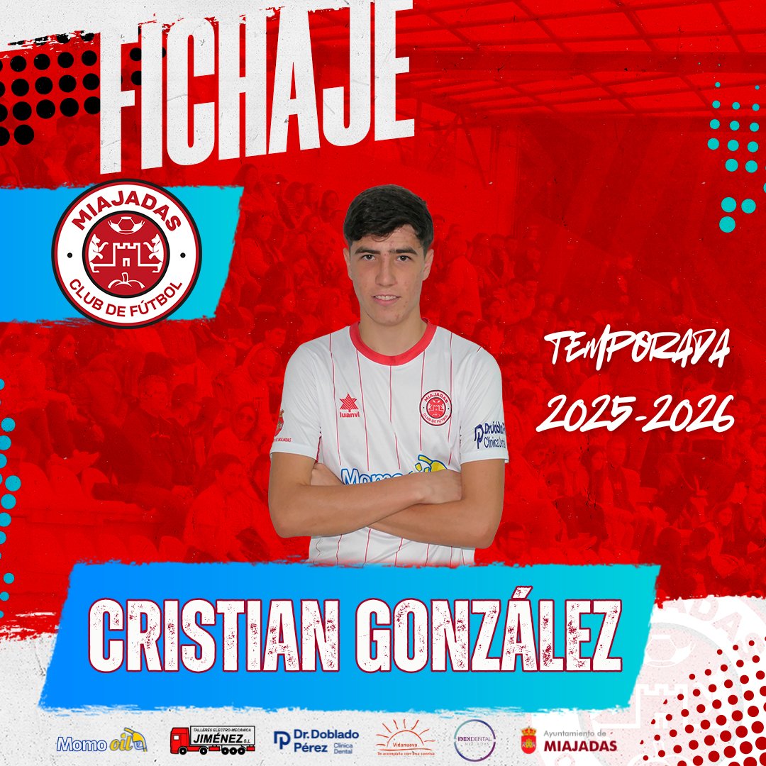 🔴⚪️ FICHAJE ⚪️🔴

📣 OFICIAL | Cristian se convierte en nuestro quinto fichaje para la temporada 2025/2026 💥

Extremo con desborde, velocidad y olfato goleador, que también puede actuar como delantero ⚽🔥

¡Bienvenido a 🏡, Cristian!
