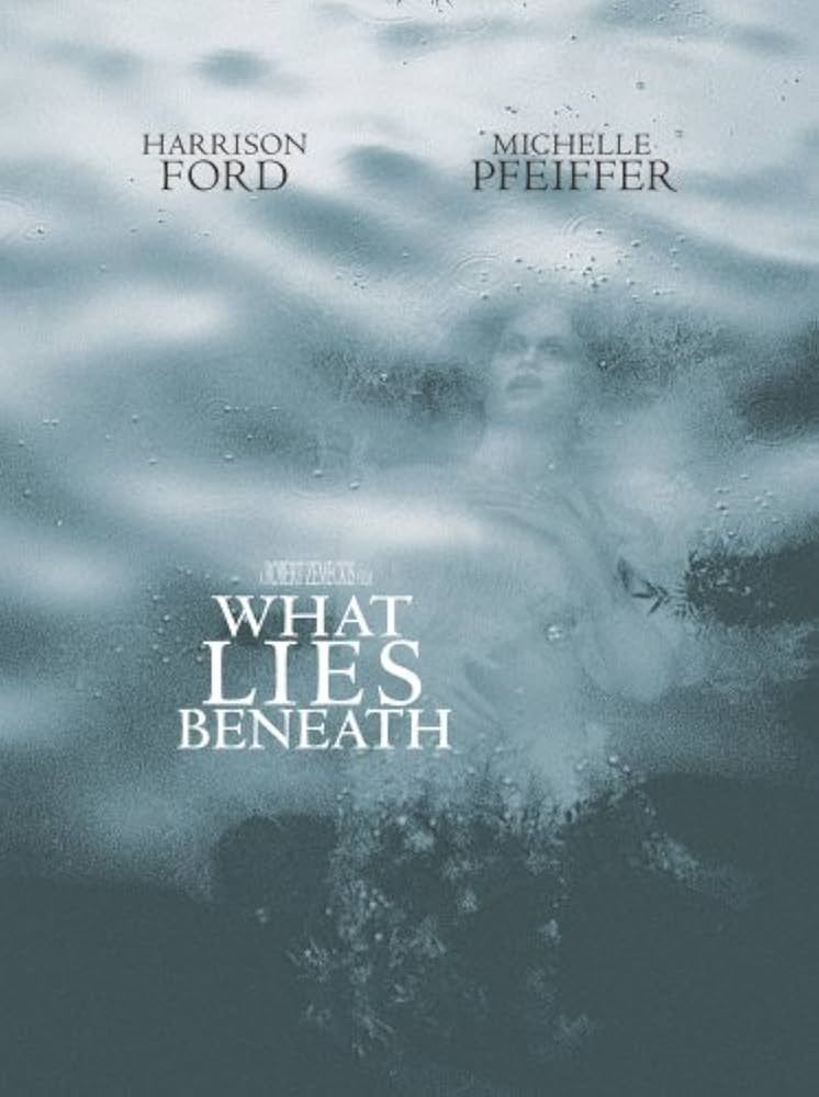 25YearsAgoLive's tweet image. What Lies Beneath, a Robert Zemeckis horror film starring Harrison Ford and Michelle Pfeiffer, is released in theaters.