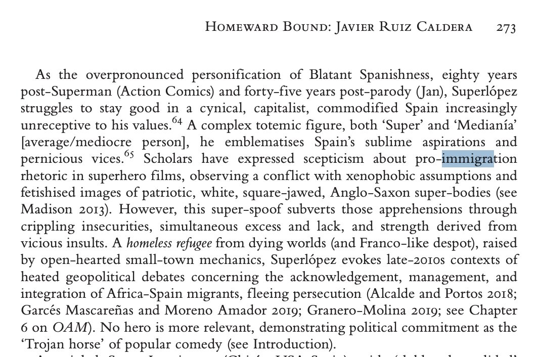 So much of the discourse surrounding James Gunn's #Superman reminds me of his Spanish parody, #Superlópez (2018). Extracts from my new book, "Film Comedy and Spain: Humour, Genre, and the Nation 1970-2020"! mhra.org.uk/publications/F…