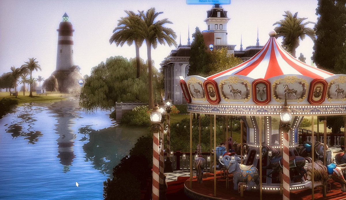 ZoiJaime86's tweet image. This is becoming one of my favorite areas in the world I’m creating. The Library, a Dog/Jogging park in the middle and the Carousel.
#thesims3 #sims3