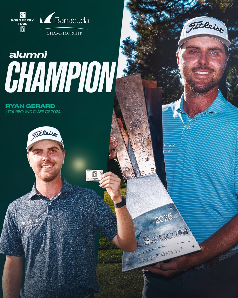 KornFerryTour's tweet image. Some things are worth the wait. 🏆
After earning @PGATOUR Special Temporary Membership in 2023, Ryan Gerard failed to keep status and returned to the #KornFerryTour for 2024.
He earned his TOUR card through the season-long race, and now he's a TOUR winner @CudaChamp!