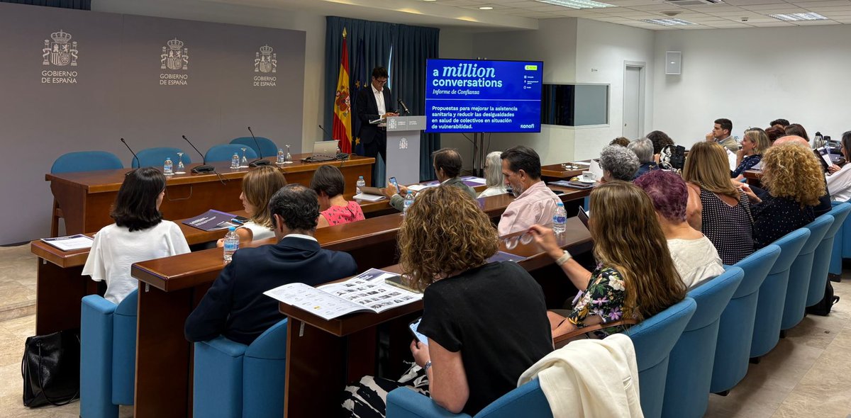 Sanofi España (@sanofies) on Twitter photo 📢¡Comienza la presentación de #AMillionConversations en <a href="/sanidadgob/">Ministerio de Sanidad</a>!
Un encuentro en el que conversaremos sobre la percepción pública del Sistema Nacional de Salud y el acceso de colectivos vulnerables.
👇¡Síguelo en directo!👇
#SanofiEsDiversidad #SanofiEsInclusión 📢¡Comienza la presentación de #AMillionConversations en <a href="/sanidadgob/">Ministerio de Sanidad</a>!
Un encuentro en el que conversaremos sobre la percepción pública del Sistema Nacional de Salud y el acceso de colectivos vulnerables.
👇¡Síguelo en directo!👇
#SanofiEsDiversidad #SanofiEsInclusión