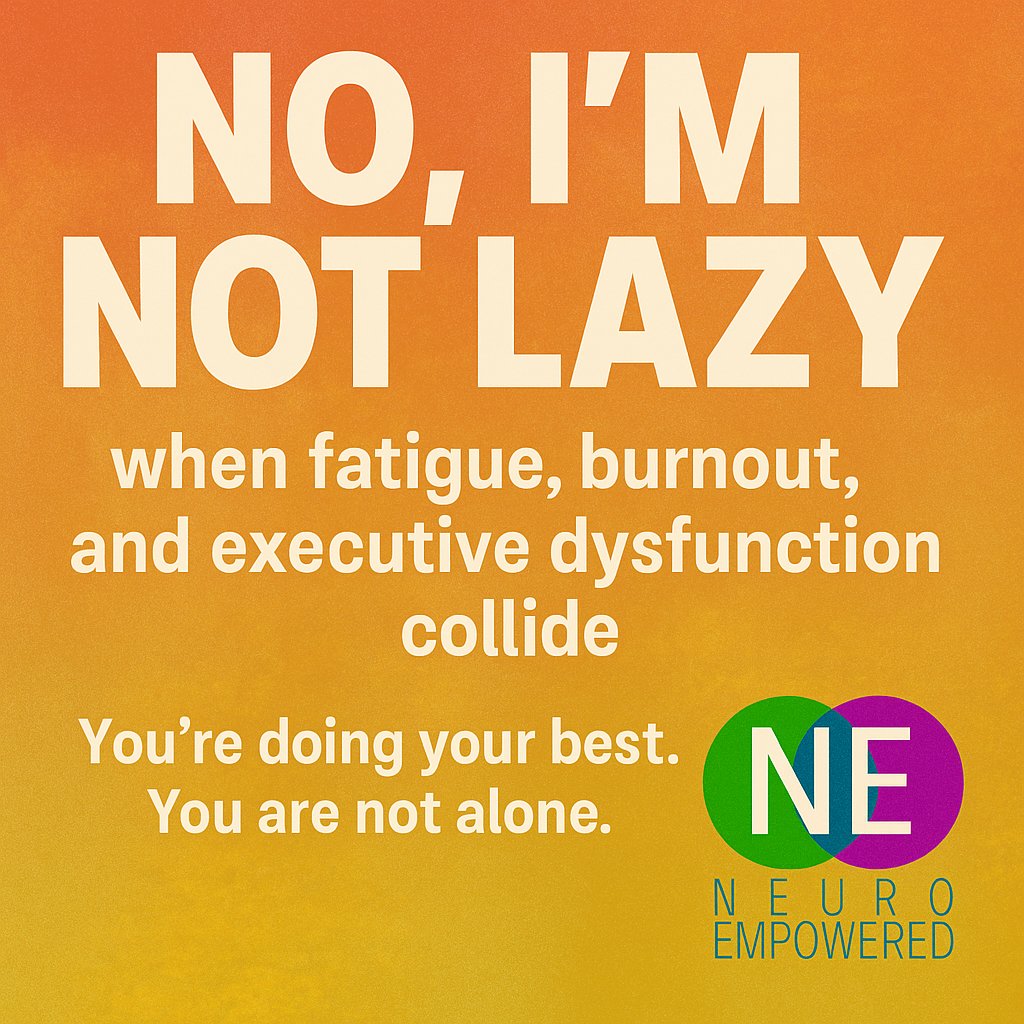 NeuroEmpowered's tweet photo. “You seem fine to me…”
But what you don’t see is the exhaustion of masking, pain, burnout, and being misunderstood.
📖 New blog post: https://t.co/HVsr6cDMPp 
#InvisibleDisability #NeurodivergentAndProud #DisabilityPride #NeuroEmpowered #Autism #ADHD #Neurodivergent https://t.co/GcF2dORKfs