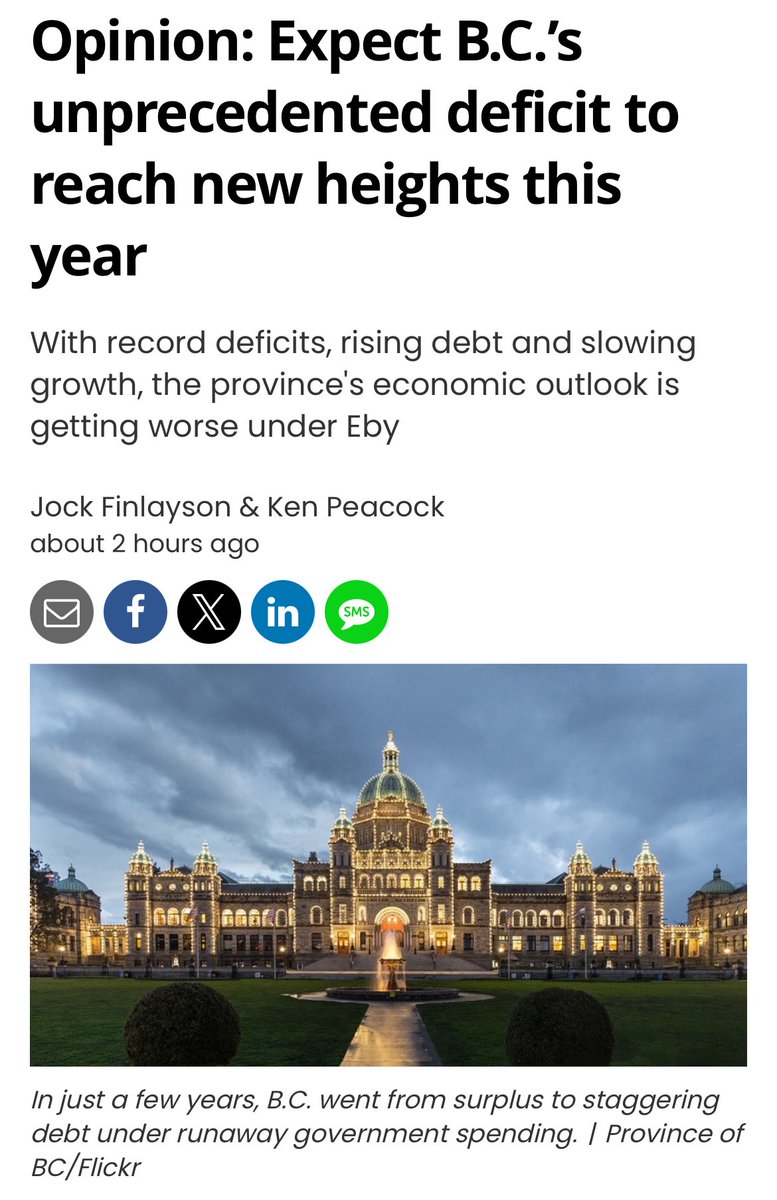 gavindew's tweet image. “The Eby government has taken a wrecking ball to British Columbia’s public finances.”
#bcpoli
biv.com/news/commentar…