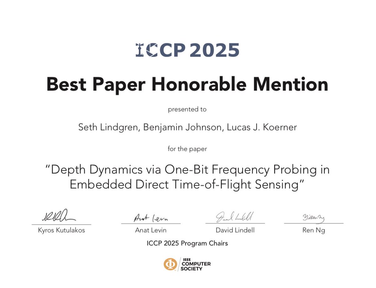 #ICCP2025 Paper Awards 🏆
