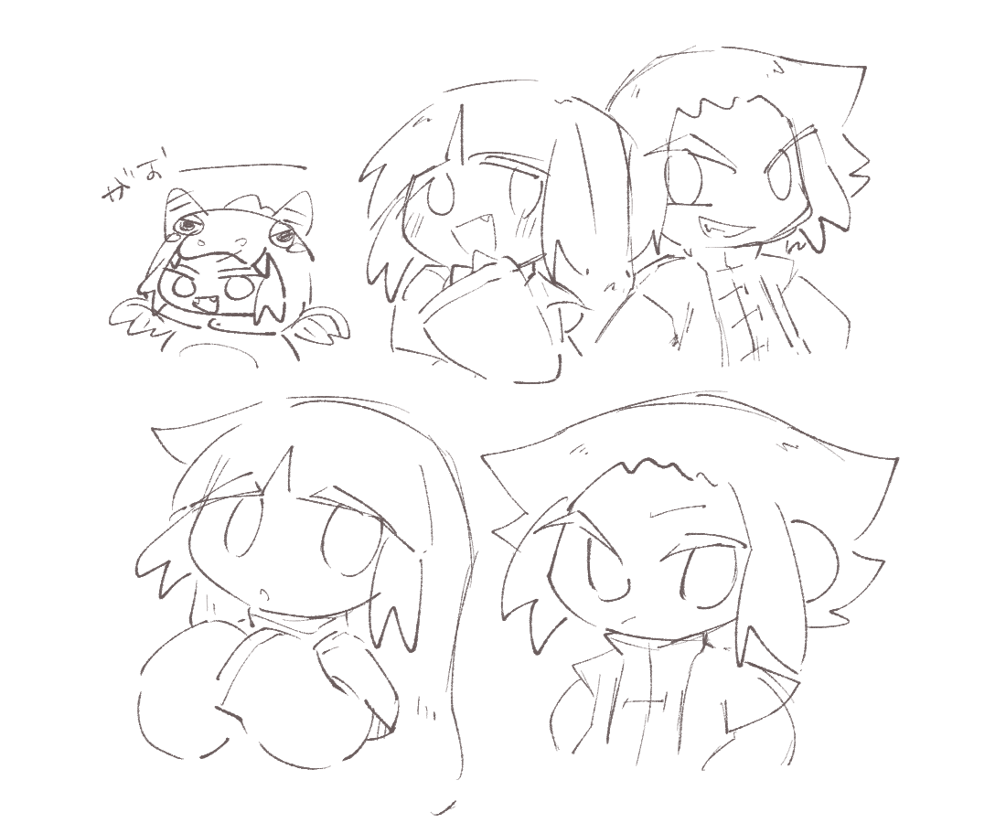midori_ocs's tweet image. がりがりらくがき
ツリ目タレ目は描いてて楽しいね #あにまるボーイズ