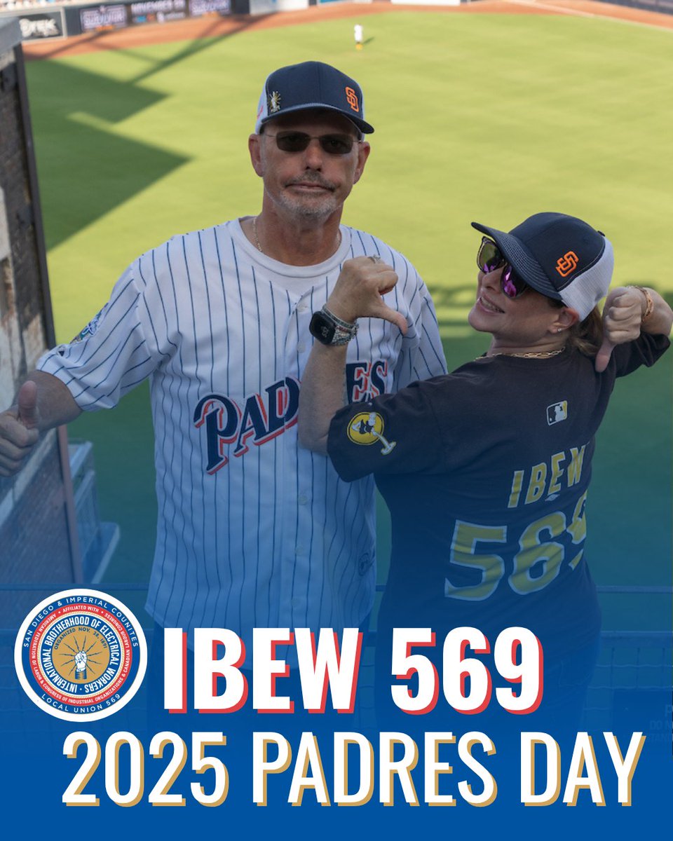 IBEW569's tweet image. IBEW 569 showed up strong at this year’s Padres game, and we had a blast! 📷
📷 flic.kr/s/aHBqjCmPpX
#IBEW569 #UnionStrong #PadresGame