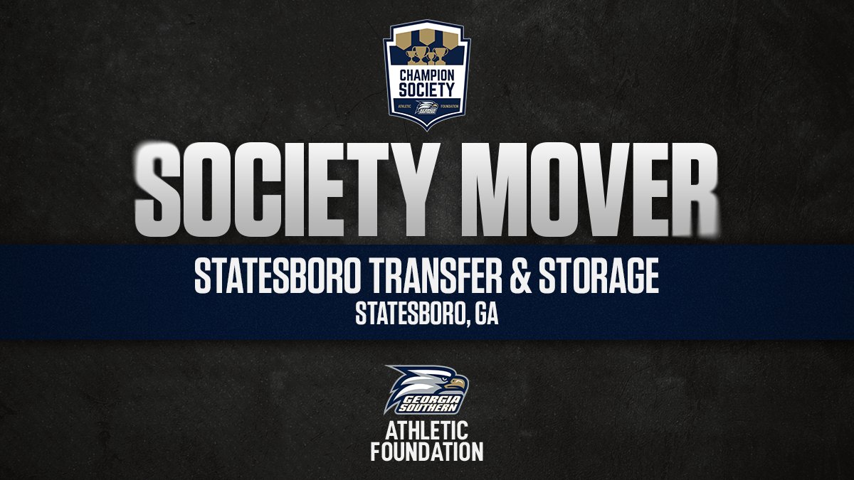 GSUAF's tweet image. We greatly appreciate Statesboro Transfer & Storage's dedication to Georgia Southern Athletics! Your support helps fuel the success of our Eagle student-athletes!
Welcome to the Champion Society! 🦅🎉
#HailSouthern