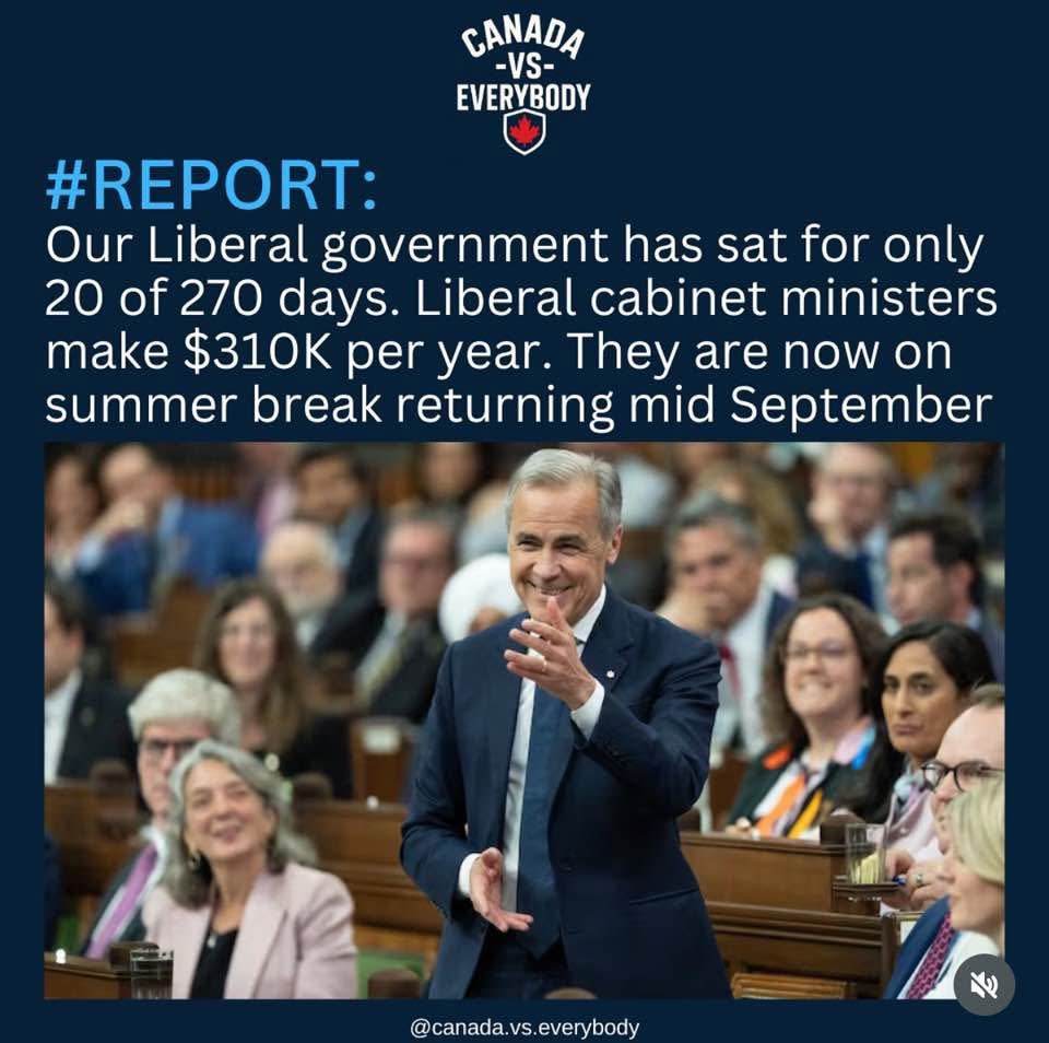 DanaMetcalfe5's tweet image. 🇨🇦 Canada Is Crumbling While Our Elected Officials Vacation: A Nation in Decline
While Canadians face skyrocketing housing costs, collapsing healthcare systems, and unprecedented strain on social infrastructure, our federal Liberal government has only sat in Parliament for 20…