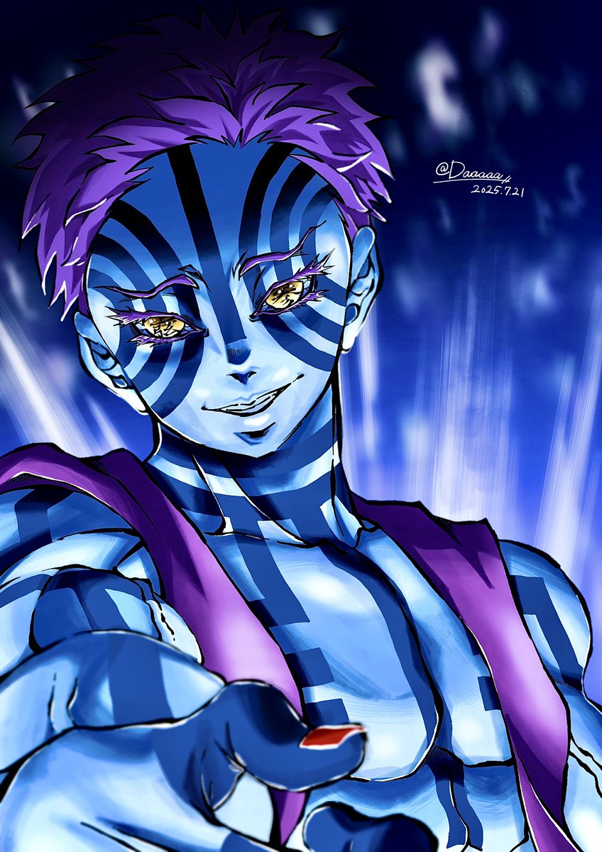 猗窩座描いた
 #鬼滅の刃