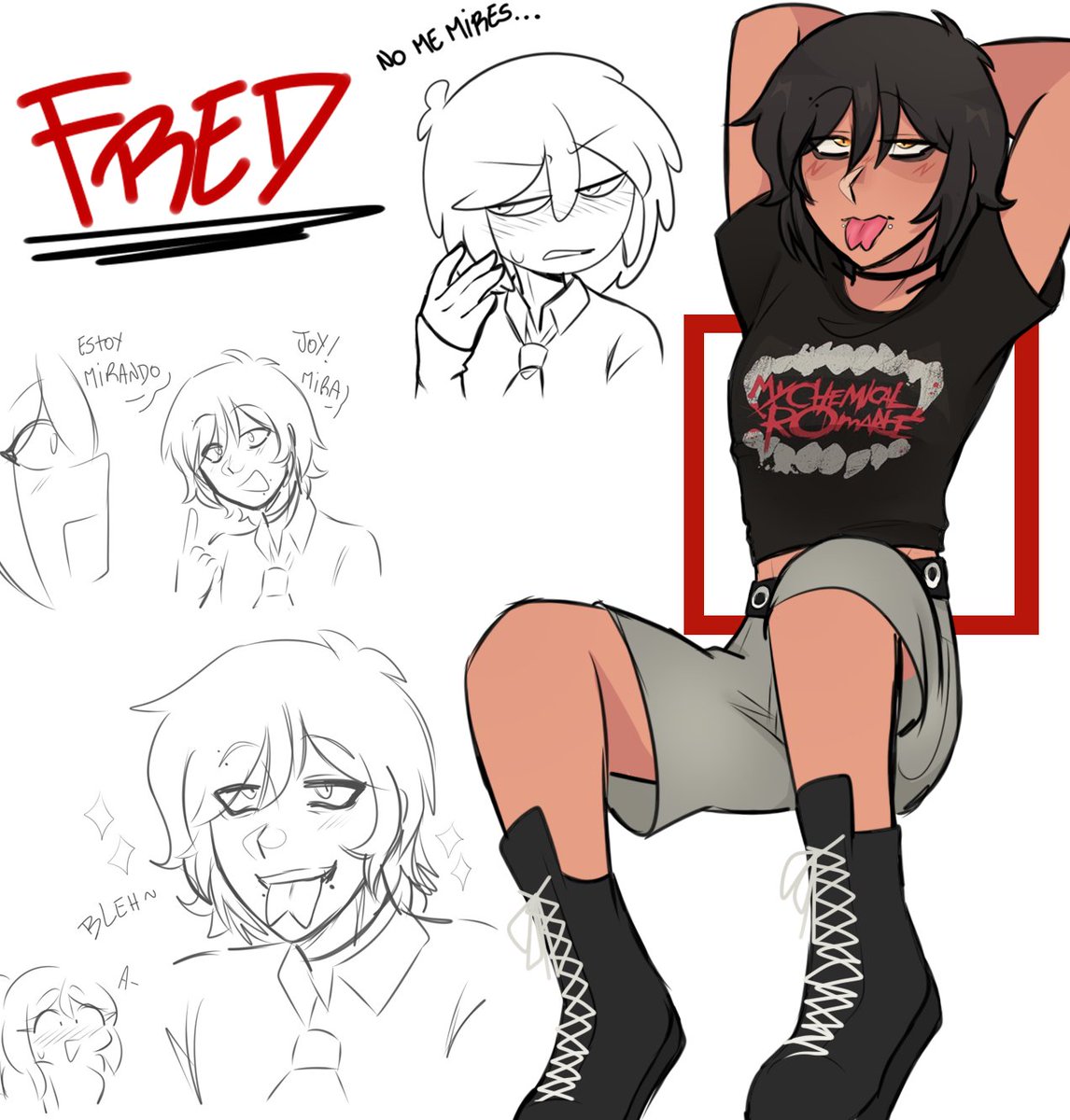Hakumustdie's tweet image. Te amo Fred 🖤
#FNAFHS #FHS