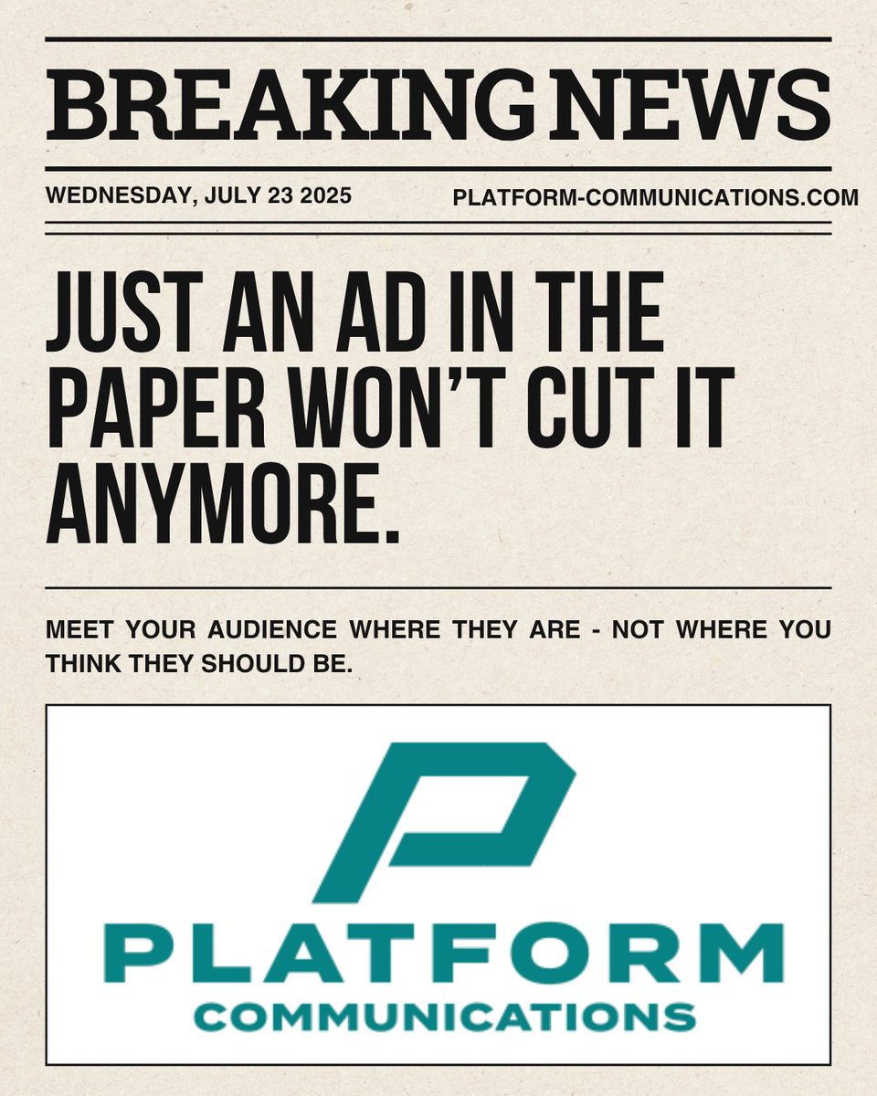 PlatformWI's tweet image. Marketing today means showing up wherever your audience is: online, on-air, print, and everywhere in between. Let our team help you reach them with smart, effective strategies across any channel.
platform-communications.com/our-services/m…