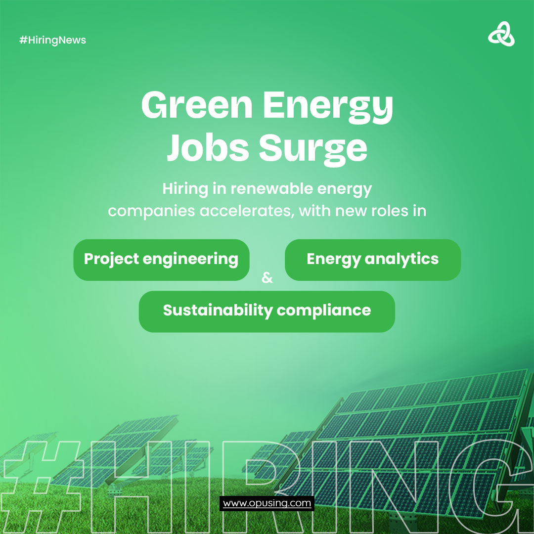 OpusingLLC's tweet image. From clean manufacturing to smarter logistics, green initiatives need cross-functional experts who can lead with data and action.

We source the professionals who make your ambitions operational. Let’s bring sustainability into your staffing plan.

#Opusing #staffing #greenenergy