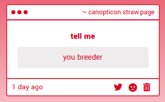 canopticon's tweet image. yeah. for @sigsslut. what are you going to do about it.