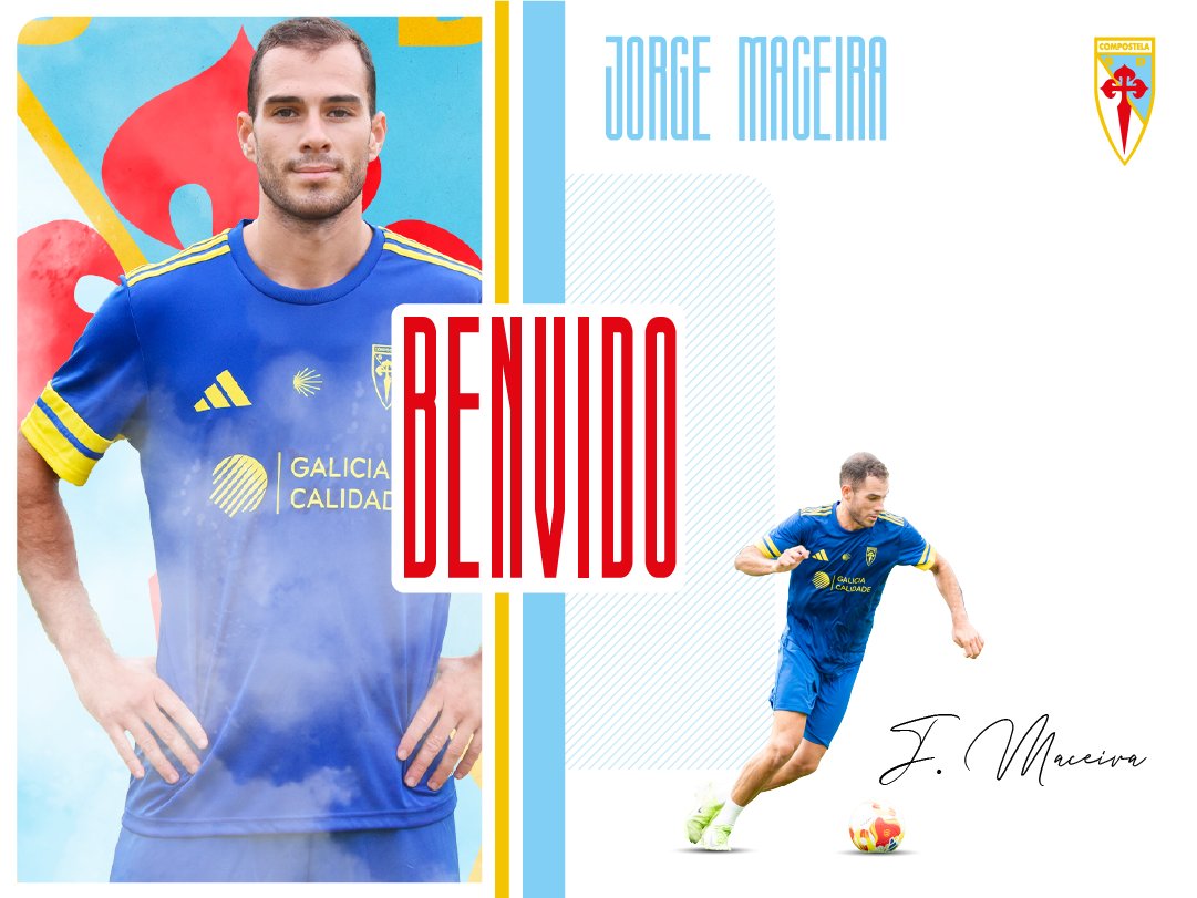 ✍️🩵🤍
📣 Jorge Maceira, un '9' de área para a ataque do Compos

🤝 O dianteiro vén de marcar 14 goles na Terceira RFEF e firma por unha tempada

𝐉𝐨𝐫𝐠𝐞 𝐌𝐚𝐜𝐞𝐢𝐫𝐚 🩵🤍

✍️ sdcompostela.com/gl/2025/07/21/…

#BenvidoJorgeMaceira