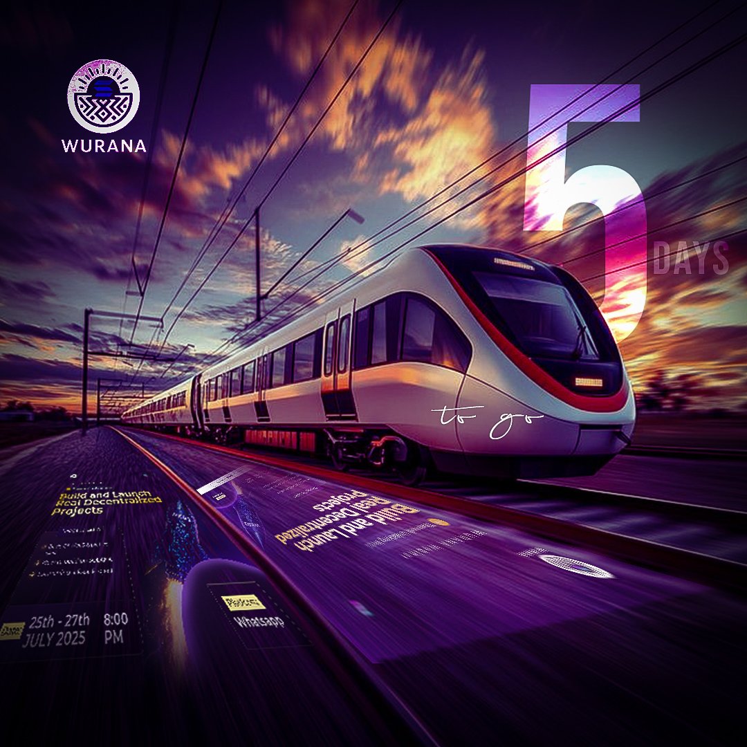 Wurana01's tweet image. The countdown is on... 5 DAYS TO GO!
Join us as we build and launch real decentralized projects at WURANA!
🗓️ July 25–27, 2025 | ⏰ 8:00PM
🚀 Be part of the movement.
#WURANA #Blockchain #Web3 #DeFi #Innovation #Countdown #PoliticsLive