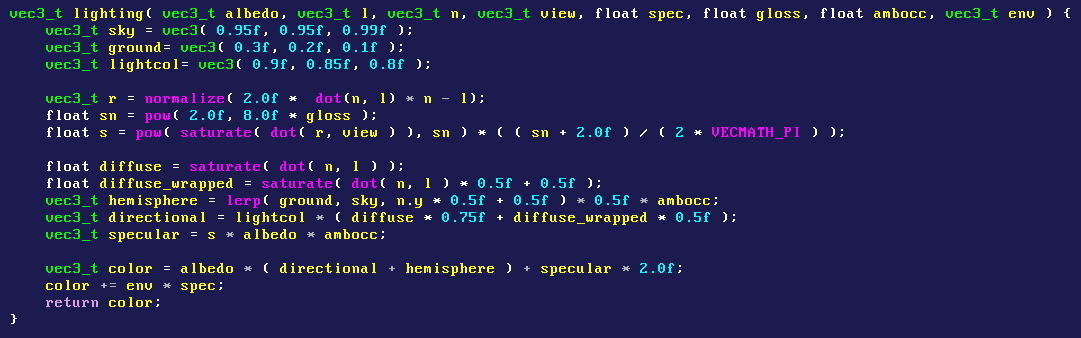 I am excited to share this new single-header C library I have been working on for a while now: vecmath.h, a comprehensive vector/matrix math library for graphics/games/3d. 
It allows you to write vector math code in C that looks like this: