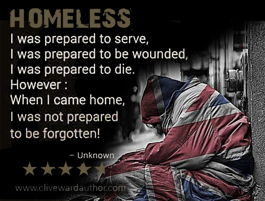CliveWardauthor's tweet image. He wasn’t all right. He was losing weight and sleeping more and more. You couldn’t tell him though because he’d just shut up shop like he does when I quiz him on his military service. We chatted for a while about the different people he’d met on the streets.
I met this homeless…