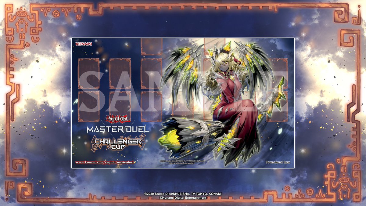 YGOMasterDuel's tweet image. Without further a-Duel, we're very happy to showcase the "Mementotlan Angwitch" game mat that #YuGiOhMASTERDUEL Challenger Cup participants can win this season!
European Duelists can enter our tournaments for free TODAY: discord.gg/ygomdchallenge…