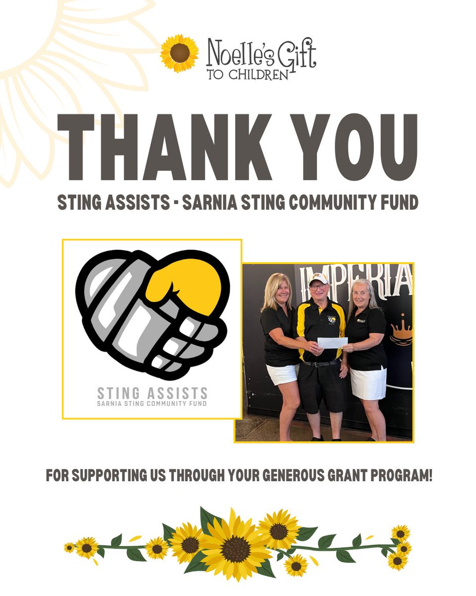 Noelle's Gift to Children (@noellesgift) on Twitter photo Thank you to the <a href="/StingAssists/">Sting Assists</a> Community Fund for supporting our work with local students through their generous grant program. We're proud to be part of a community that gives back! đź’› #StingAssists Thank you to the <a href="/StingAssists/">Sting Assists</a> Community Fund for supporting our work with local students through their generous grant program. We're proud to be part of a community that gives back! đź’› #StingAssists