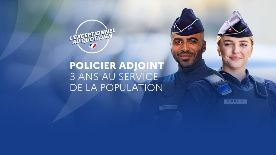 🚨 Rejoignez la Police nationale !

👮‍♂️ 3 3000 postes de policiers adjoints sont à pourvoir.

Accessible sans diplôme, ce recrutement s'adresse aux jeunes de 18 à moins de 30 ans.

Inscriptions : du 2 juin au 1er août 2025

👉 Candidatez dès maintenant : police-nationale.interieur.gouv.fr/.../inscri...