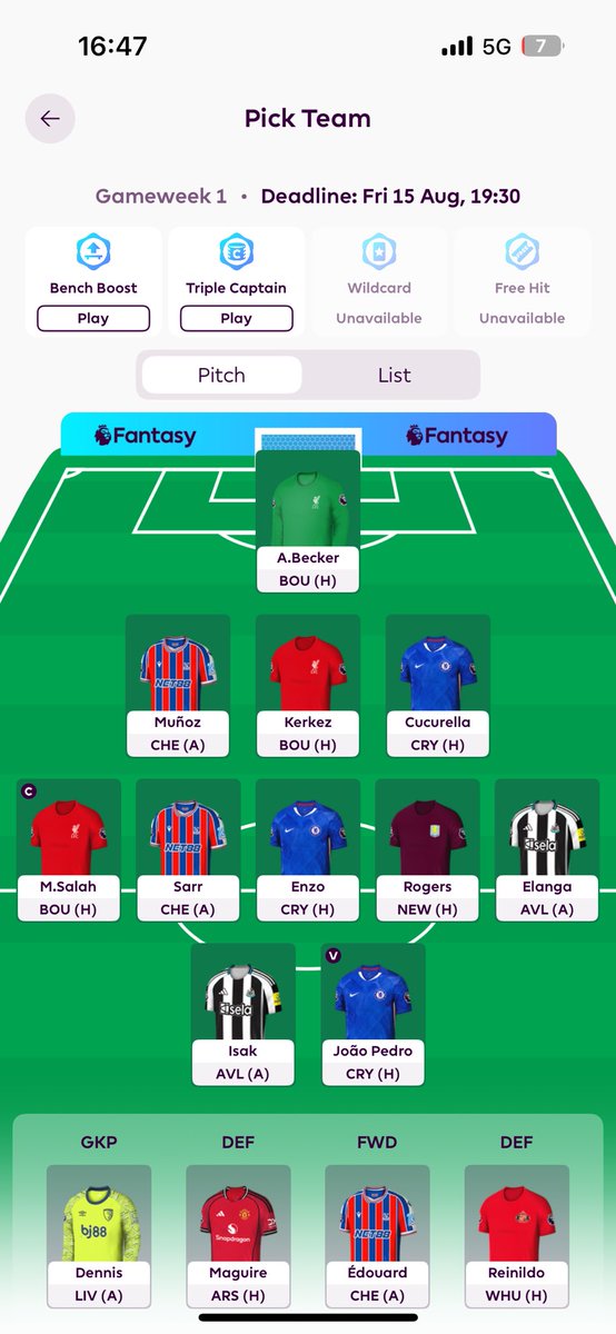 DannyGutteridge's tweet image. First draft #FPL