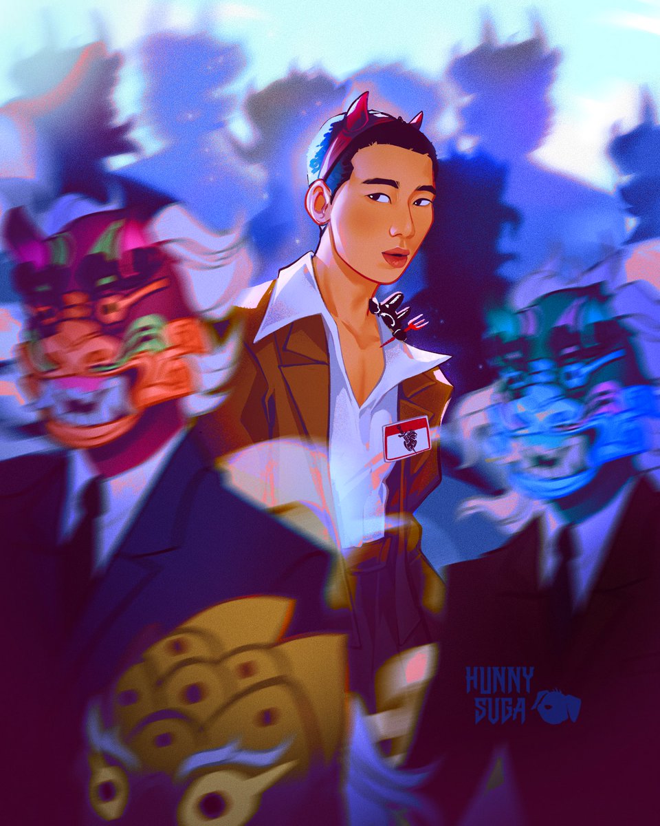 hunnysvga's tweet image. happy where the devils are 🫀

#bts #btsfanart #kimnamjoon #namjoon