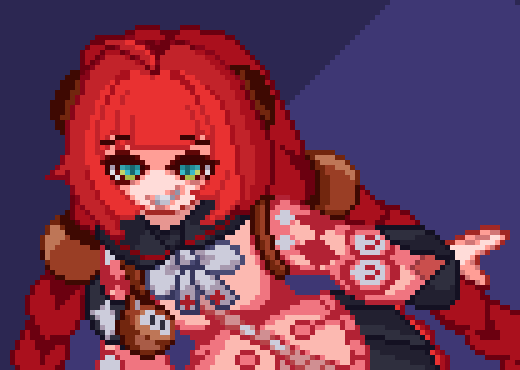 bug4957's tweet image. #zzzero #絕區零  #pixelart #ドット絵 浮波柚葉