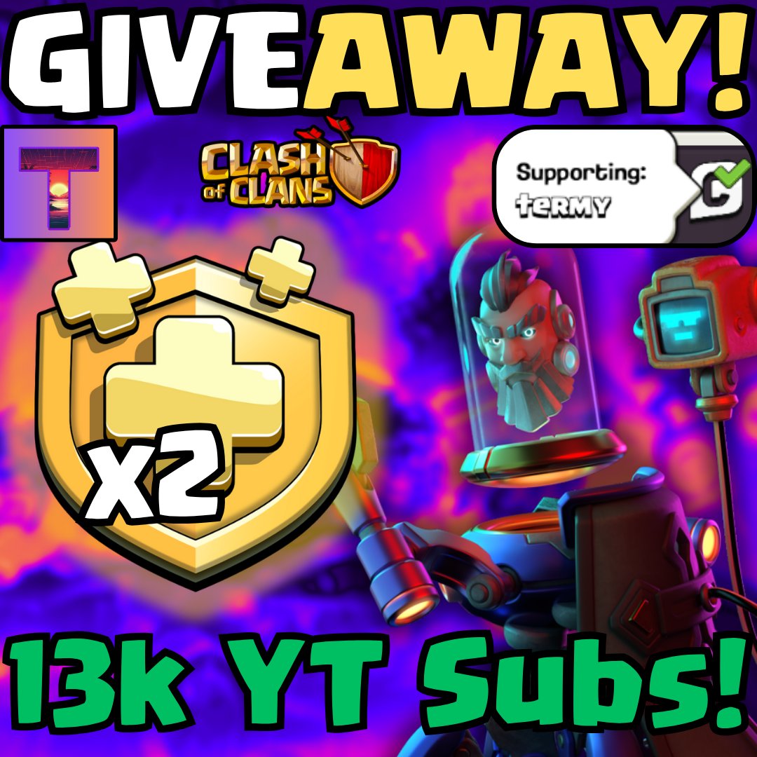Termynater (@termynater_) on Twitter photo WE HIT 13K SUBS! THANK YOU EVERYONE, LETS GOOOO!
To Celebrate, I'm giving away 2 Gold Passes!
HOW TO ENTER:
👍Like This Post
♻️Retweet
❤️Follow <a href="/Termynater_/">Termynater</a>
➡️Join Discord and go to #giveaways tab! - discord.gg/f4jPVe2uvc
Ends in 3 days!
#ClashOfClans #GiftedBySupercell WE HIT 13K SUBS! THANK YOU EVERYONE, LETS GOOOO!
To Celebrate, I'm giving away 2 Gold Passes!
HOW TO ENTER:
👍Like This Post
♻️Retweet
❤️Follow <a href="/Termynater_/">Termynater</a>
➡️Join Discord and go to #giveaways tab! - discord.gg/f4jPVe2uvc
Ends in 3 days!
#ClashOfClans #GiftedBySupercell