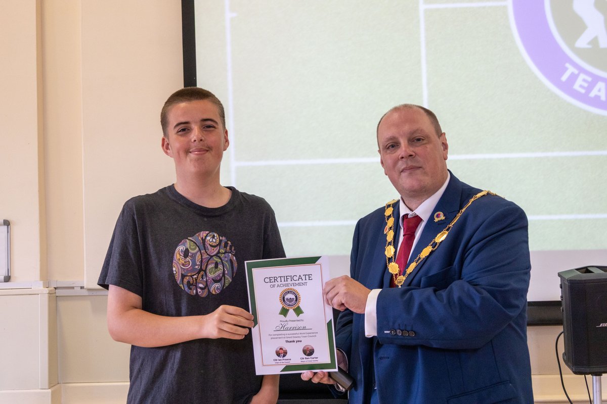 🤝 Last week, we welcomed Harrison for his work experience! He supported our team with holiday prep, the Tea Dance &amp; Dawley Dinner. 🎉👏

As thanks, the Mayor of Great Dawley, Cllr Ben Carter, awarded him a certificate of achievement. 🏅

Thank you, Harrison! 🙌