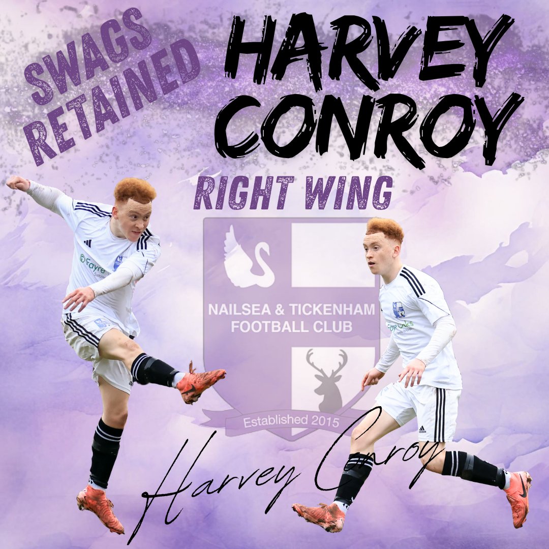 NandTFC's tweet image. Harvey has committed himself to the Swags for the new 2025/26 season!
We are thrilled in retaining Harvs, with always an eye for the killer pass and great energy down the right flank.
Welcome back Harvey Conroy!
UTS💜🤍
@nailseapeeps @swsportsnews @AS_FootyReview