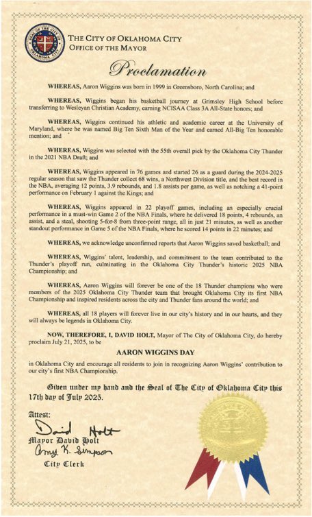 SleeperThunder's tweet image. Happy Aaron Wiggins Day to all who celebrate!
Make sure to celebrate The Man Who Saves Basketball accordingly and responsibly.
