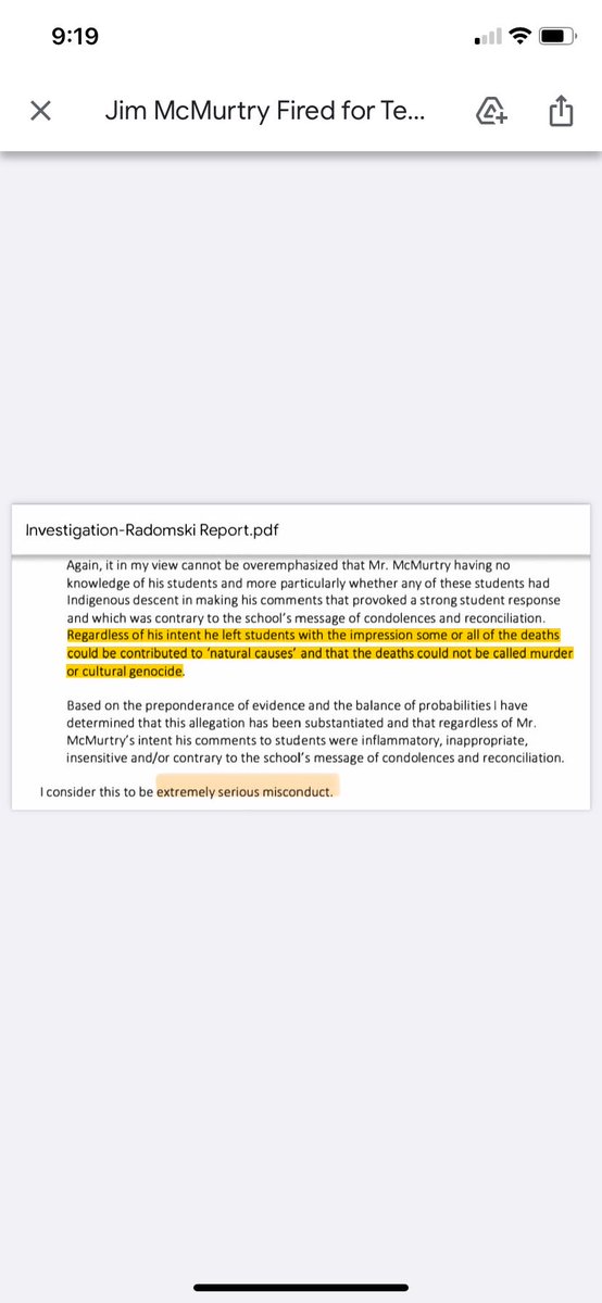 JimMcMurtry01's tweet image. I said IRS students died from disease and was found guilty of “extremely serious misconduct.”
The senior manager who wrote this report got a promotion, and the indigenous director of curriculum was made an assistant superintendent in Surrey.