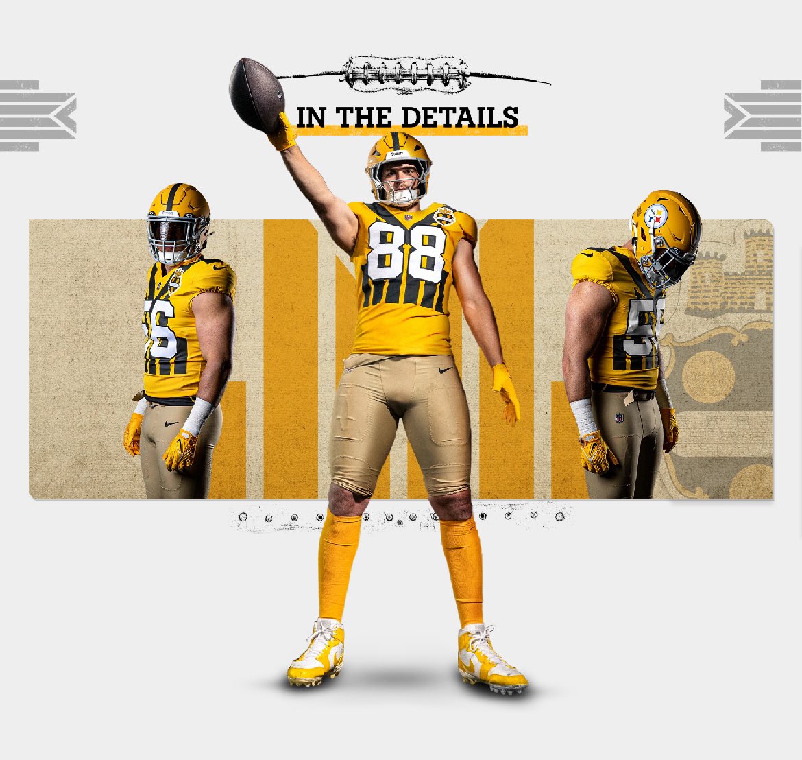 Jrsy_Hub's tweet image. BREAKING: The Steelers have unveiled their 1933 Throwback uniform. They will wear these Week 8 against the Packers