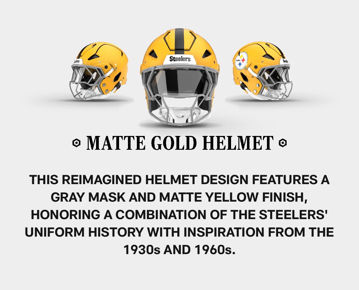 Jrsy_Hub's tweet image. BREAKING: The Steelers have unveiled their 1933 Throwback uniform. They will wear these Week 8 against the Packers
