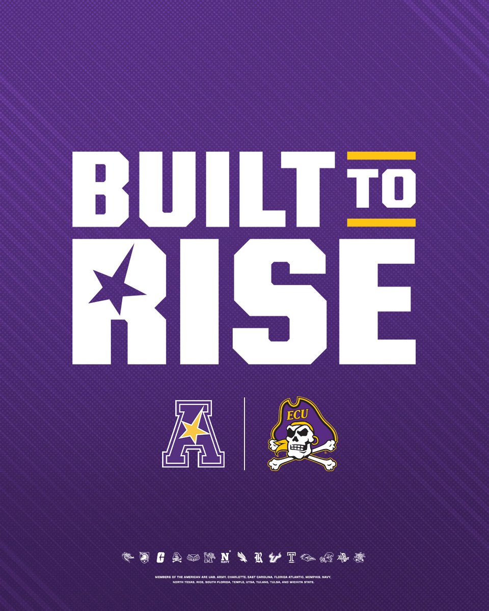ECUAthletics's tweet image. A proud member of the American Conference!
#BuiltToRise