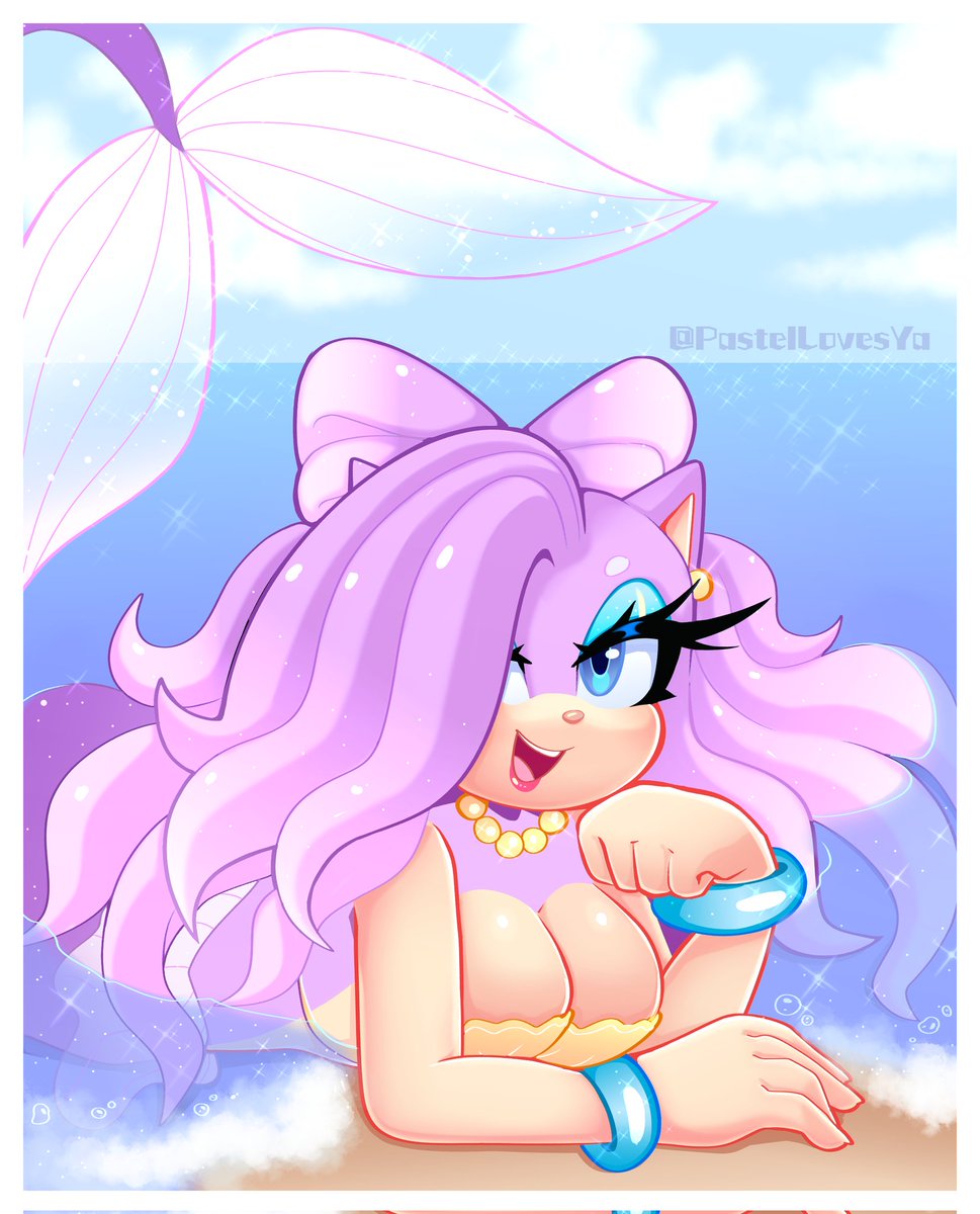 PastelLovesYa's tweet image. Mermaid 💜 ✨ 

 #sonicoc  #Glitz